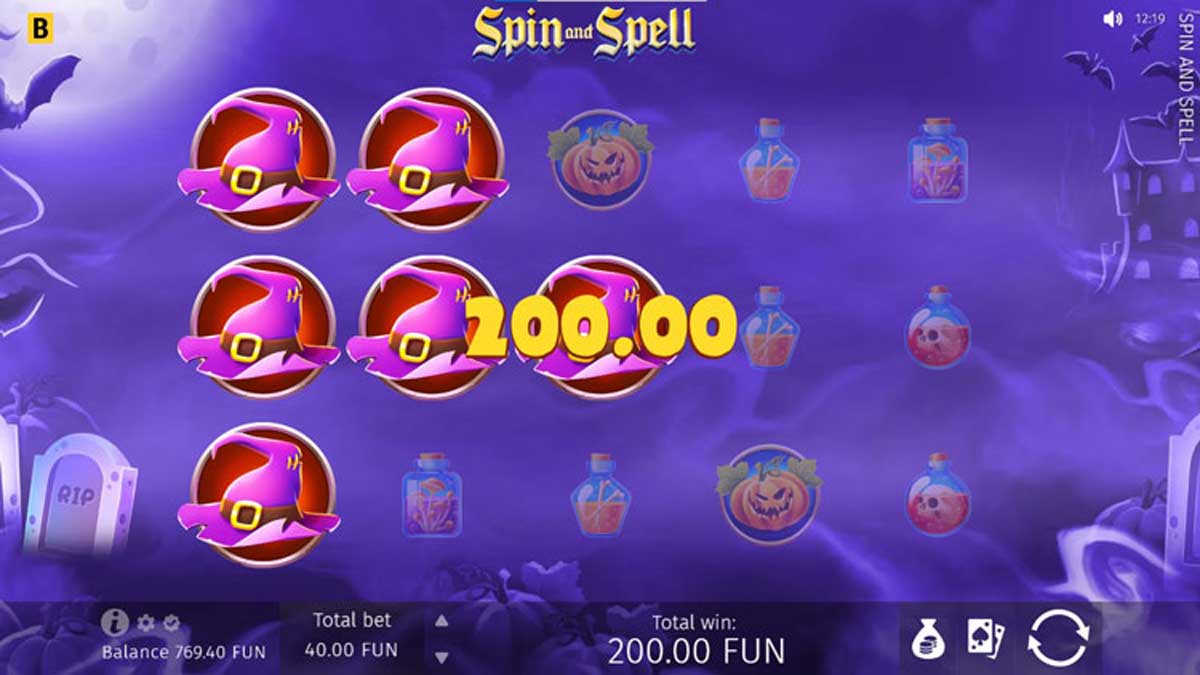 Spin and Spell slot machine game